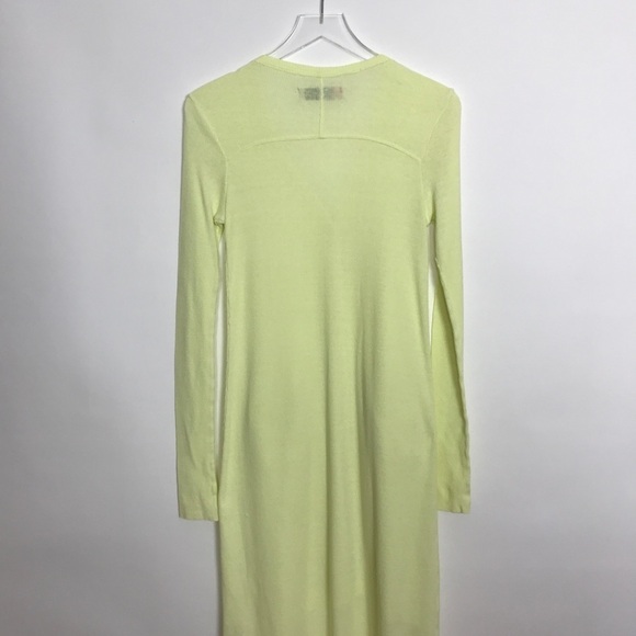 Free People Beach hi lo yellow cardigan pockets M - Picture 6 of 8